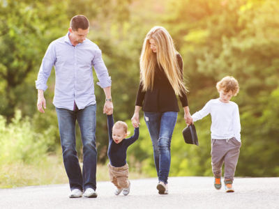 family-walking